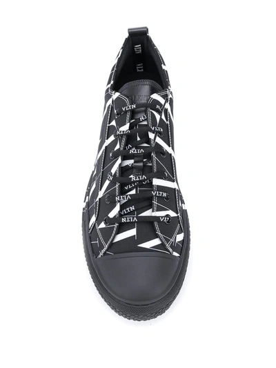 Shop Valentino Vltn Times Giggies Sneakers In Black