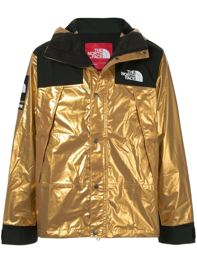 Shop Supreme X The North Face Mountain Hooded Jacket In Gold