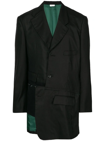 Shop Comme Des Garçons Homme Deux Asymmetric Tailored Blazer In Black