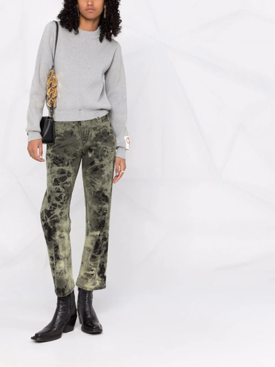 Golden Goose Distressed Cotton-blend Jumper In Grey