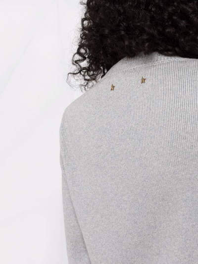 Golden Goose Distressed Cotton-blend Jumper In Grey
