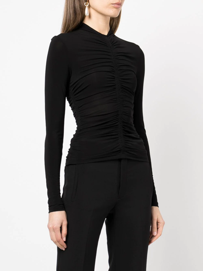Shop A.l.c Ansel Ruched Top In Black