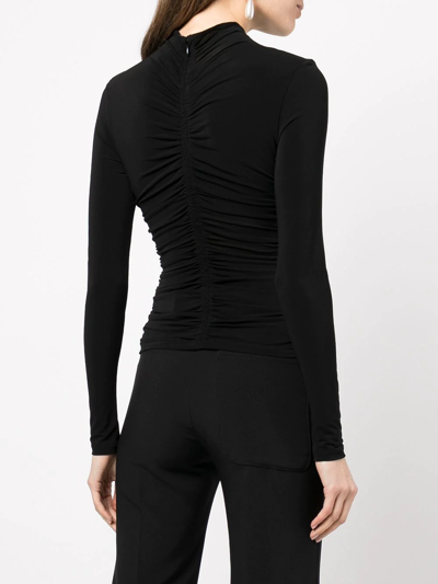 Shop A.l.c Ansel Ruched Top In Black