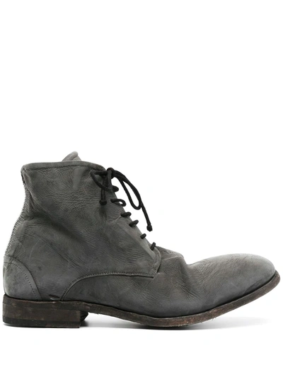 Shop Isaac Sellam Experience Chunky Lace-up Leather Boots In Grey