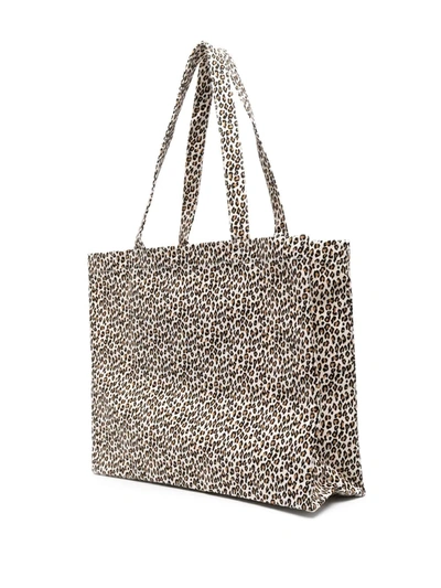 Shop Apc Leopard-print Shopping Bag In Neutrals