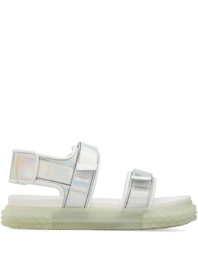 Shop Giuseppe Zanotti Blabber Gummy Sandals In White