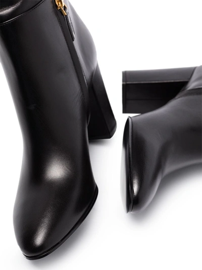 Shop Valentino Super V Knee-high Boots In Black