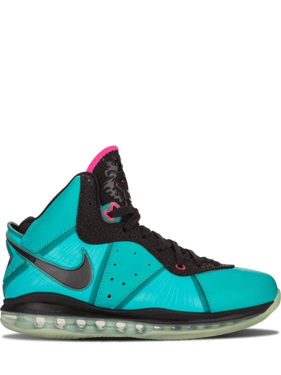 Shop Nike Lebron 8 High Top Sneakers In Blue