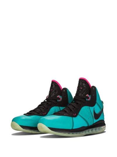 Shop Nike Lebron 8 High Top Sneakers In Blue