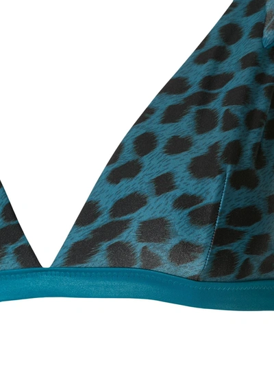 Duskii Océane Reversible Bikini Top In Green