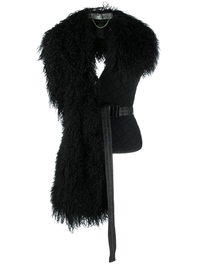 Shop Off-white Asymmetric Belted Gilet In Black