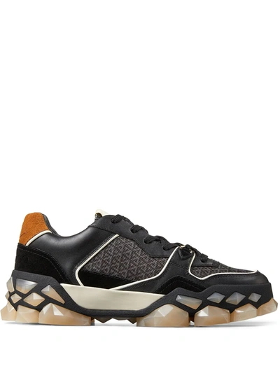 Shop Jimmy Choo Diamond X Low-top Sneakers In Black