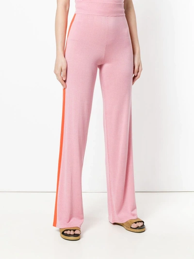 Shop Cashmere In Love Esther Striped Trousers In Pink