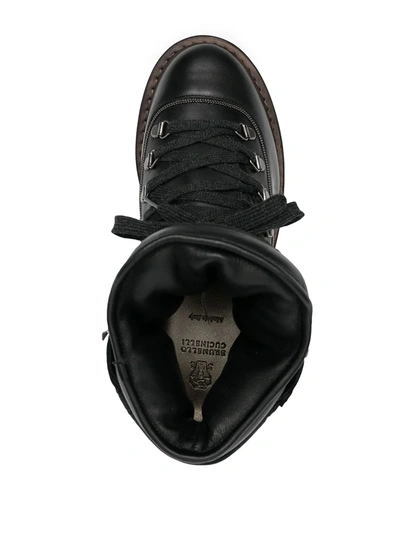 Brunello Cucinelli Chunky Hiking Boots In Black