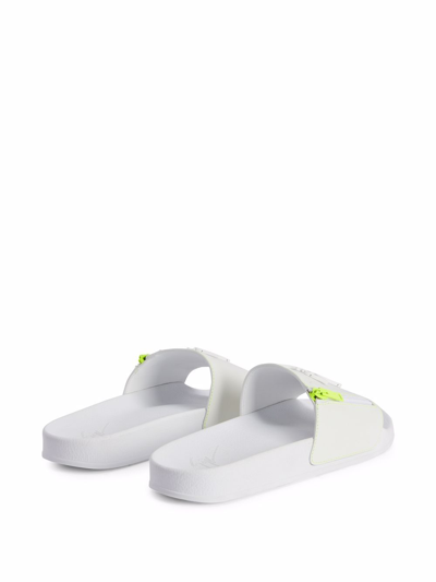 Giuseppe Zanotti Brett Logo Slides In Weiss