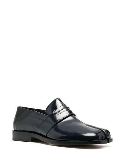 Maison Margiela 30mm Tabi County Leather Loafers In Black
