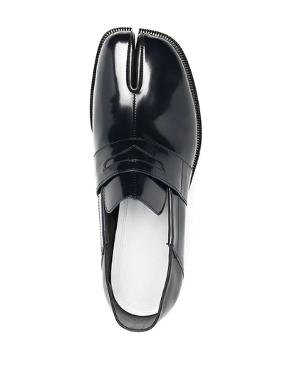 Maison Margiela 30mm Tabi County Leather Loafers In Black