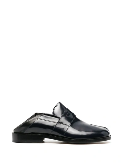 Maison Margiela 30mm Tabi County Leather Loafers In Black