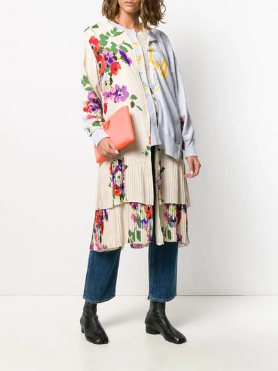 Shop Junya Watanabe Floral Layered-panel Sweatshirt In Neutrals