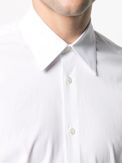 Shop Alexander Mcqueen Slim-fit Cotton Shirt In White