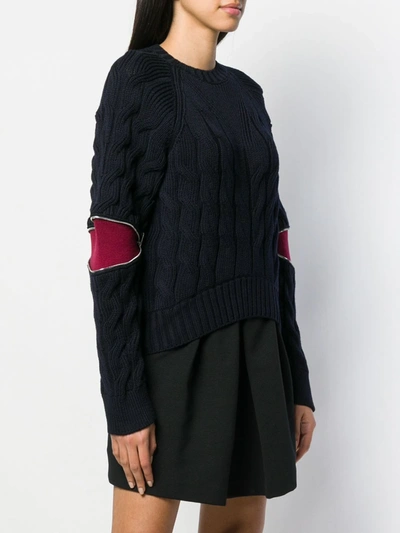 ALEXANDER MCQUEEN CONTRASTING PANELS JUMPER - 蓝色