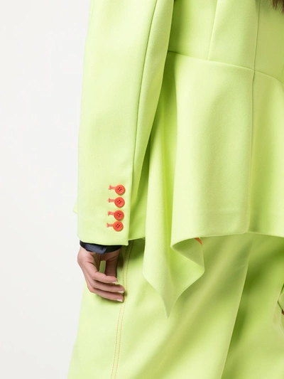 Shop Sies Marjan Neon Draped Blazer In Yellow