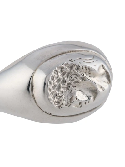 Shop Victoria Strigini Portrait Of A Male Ring In Silver