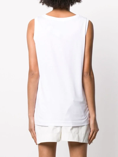 Shop Dolce & Gabbana Logo-patch Vest Top In White