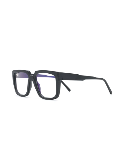 Shop Kuboraum Two Tone Square Frame Glasses In Bm