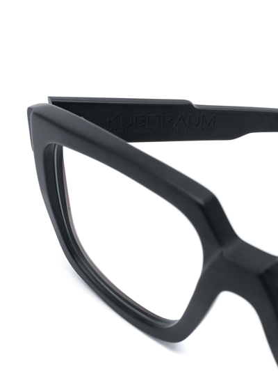 Kuboraum Two Tone Square Frame Glasses In Bm
