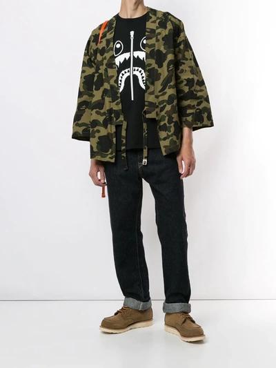 Shop A Bathing Ape Camouflage Print Shirt In Green