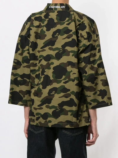 Shop A Bathing Ape Camouflage Print Shirt In Green