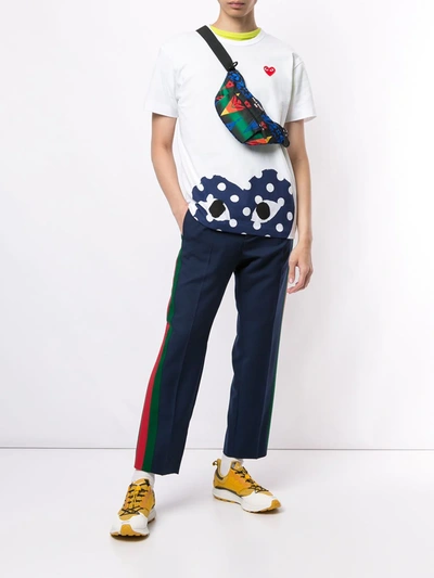 Comme Des Garçons Play Logo Print T-shirt In White