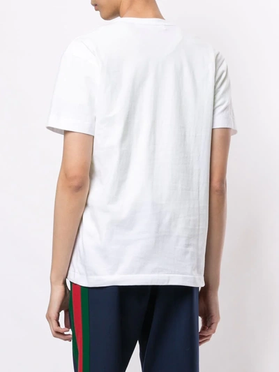 Comme Des Garçons Play Logo Print T-shirt In White