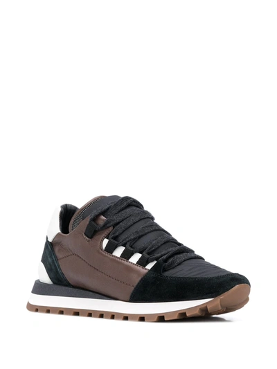 Shop Brunello Cucinelli Ripstop-panel Low Top Trainers In Black