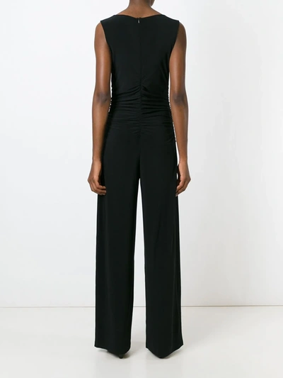 Norma Kamali Kamali Kulture Shirred Waist Jumpsuit Black In Black