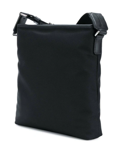 Shop Bally Stripe Detail Logo Shoulder Bag In Black