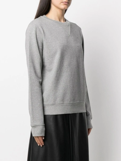 Maison Margiela Grey Classic Sweatshirt In Grey Melange | ModeSens