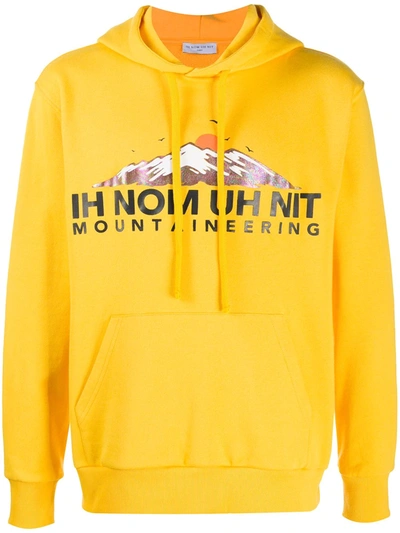Ih Nom Uh Nit Mountaineering Print Hoodie In Yellow