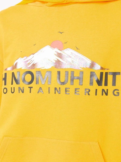 Ih Nom Uh Nit Mountaineering Print Hoodie In Yellow