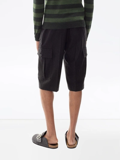 Shop Jw Anderson Straight-leg Cargo Shorts In Black