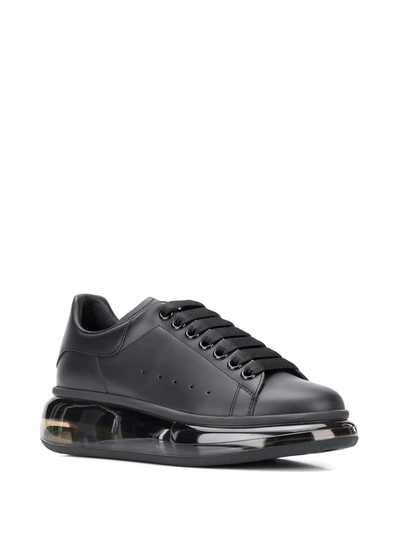 Woman Black Oversize Sneakers With Transparent Sole