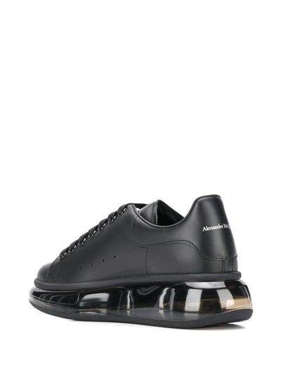 Shop Alexander Mcqueen Transparent Sole Lace-up Sneakers In Black
