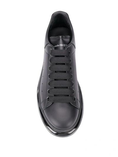Shop Alexander Mcqueen Transparent Sole Lace-up Sneakers In Black