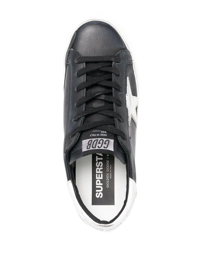 Golden Goose Superstar Leather Sneakers In Black