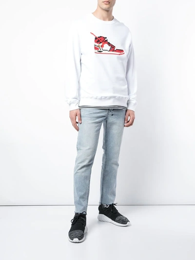 Mostly Heard Rarely Seen 8-bit Virgil 2 Sweatshirt In White