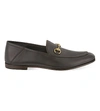 Gucci Brixton Slide Leather Moccasins In Dark Brown