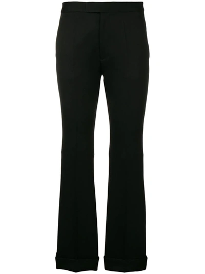 slim-fit tailored trousers