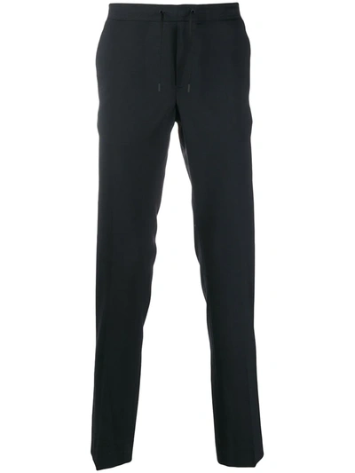 Shop Sandro Elasticated Tailored Trousers In Blue