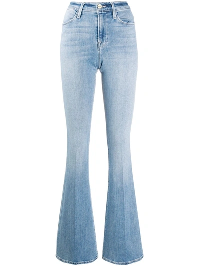 Shop Frame Le High Flare Jeans In Blue